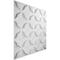 Ekena Millwork Delfina EnduraWall Decorative 3D Wall Panel, White, 19 5/8"W x 19 5/8"H WP20X20DLWH - alternate 6